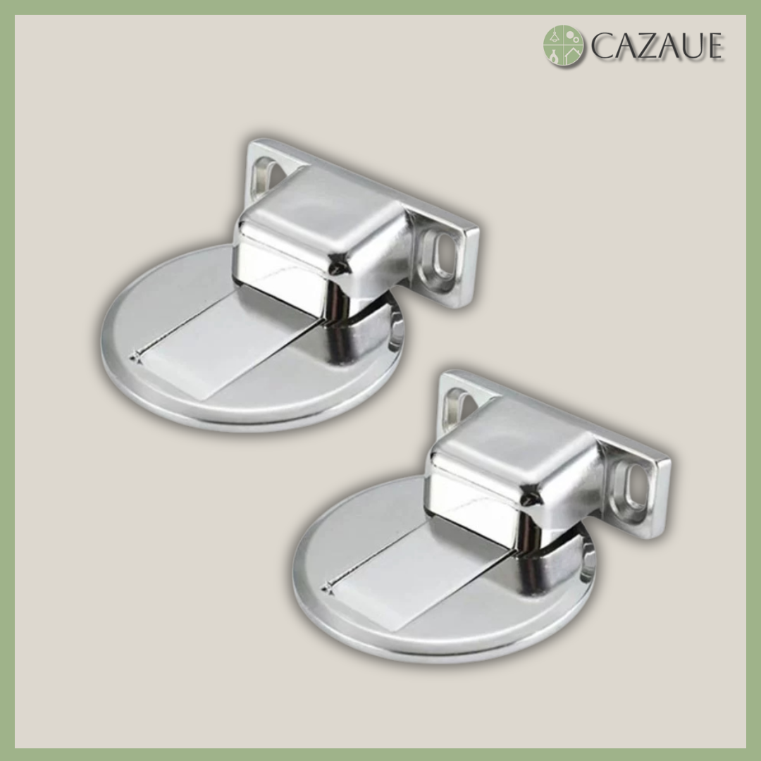 Batente de Porta Magnético Cromado