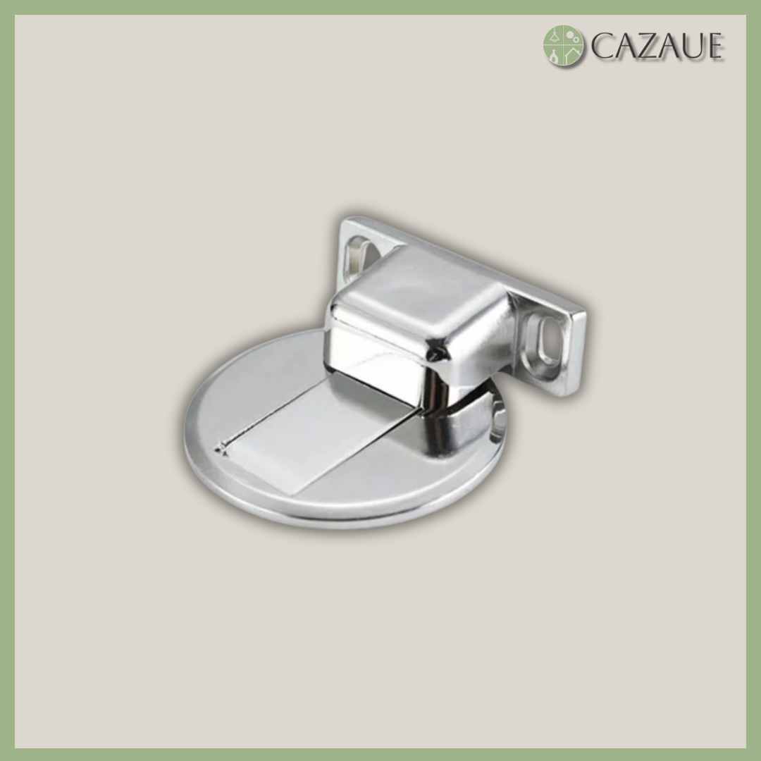 Batente de Porta Magnético Cromado