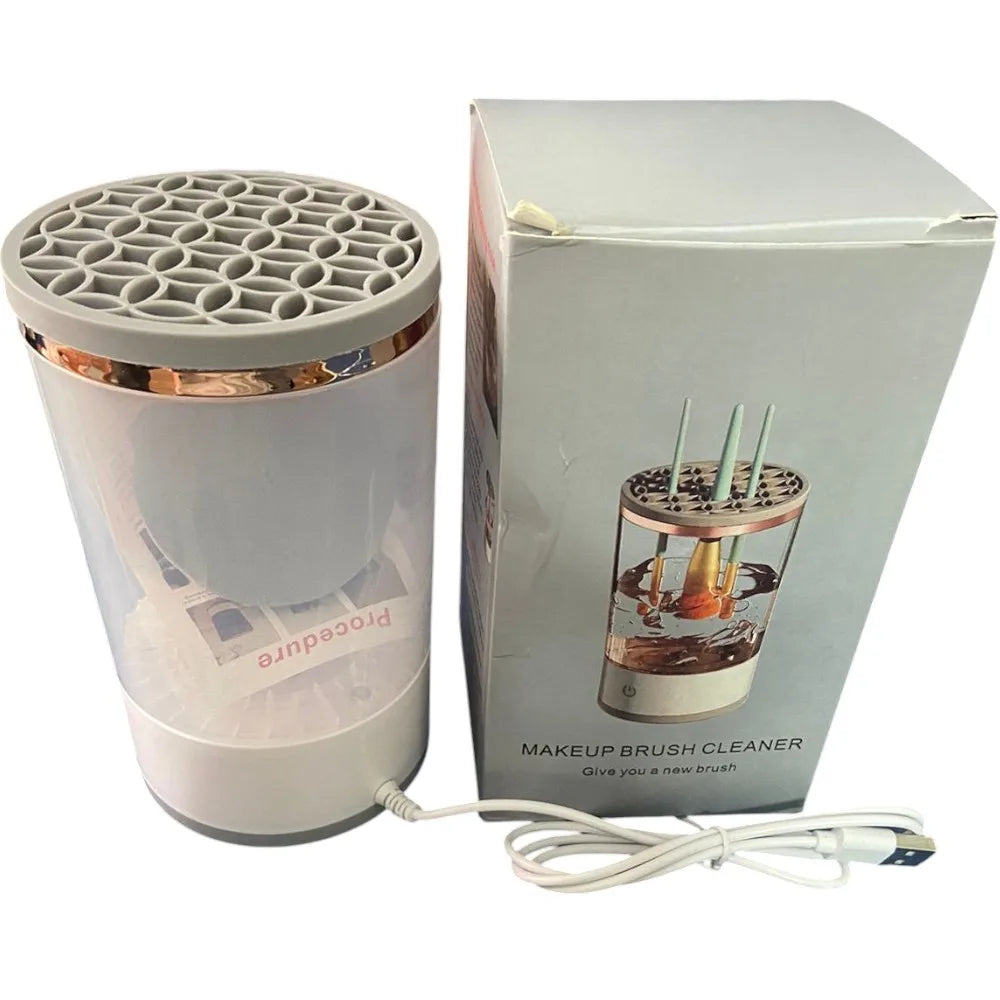 Limpador de Pincel Elétrico USB – Máquina Lavadora de Pincéis de Maquiagem