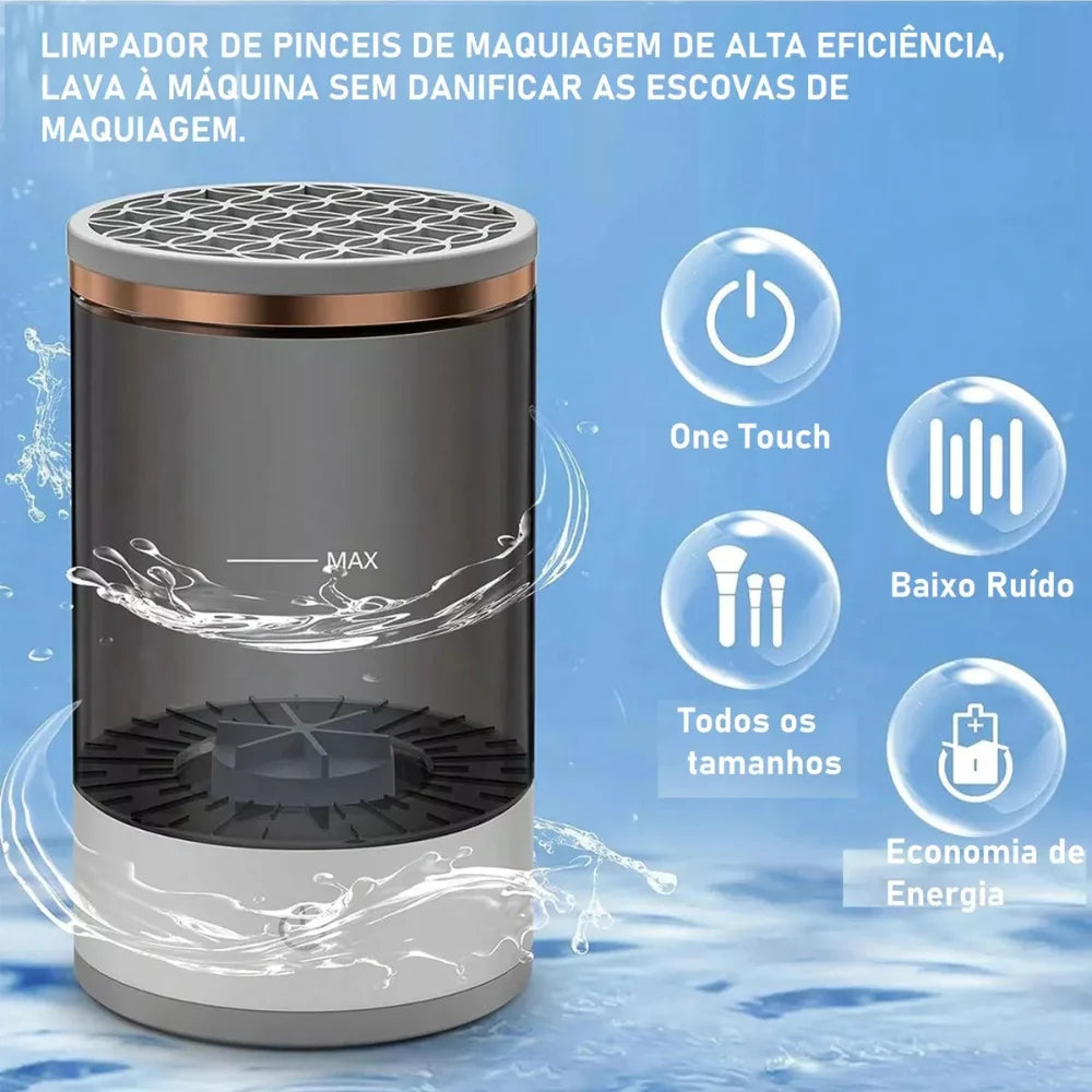 Limpador de Pincel Elétrico USB – Máquina Lavadora de Pincéis de Maquiagem
