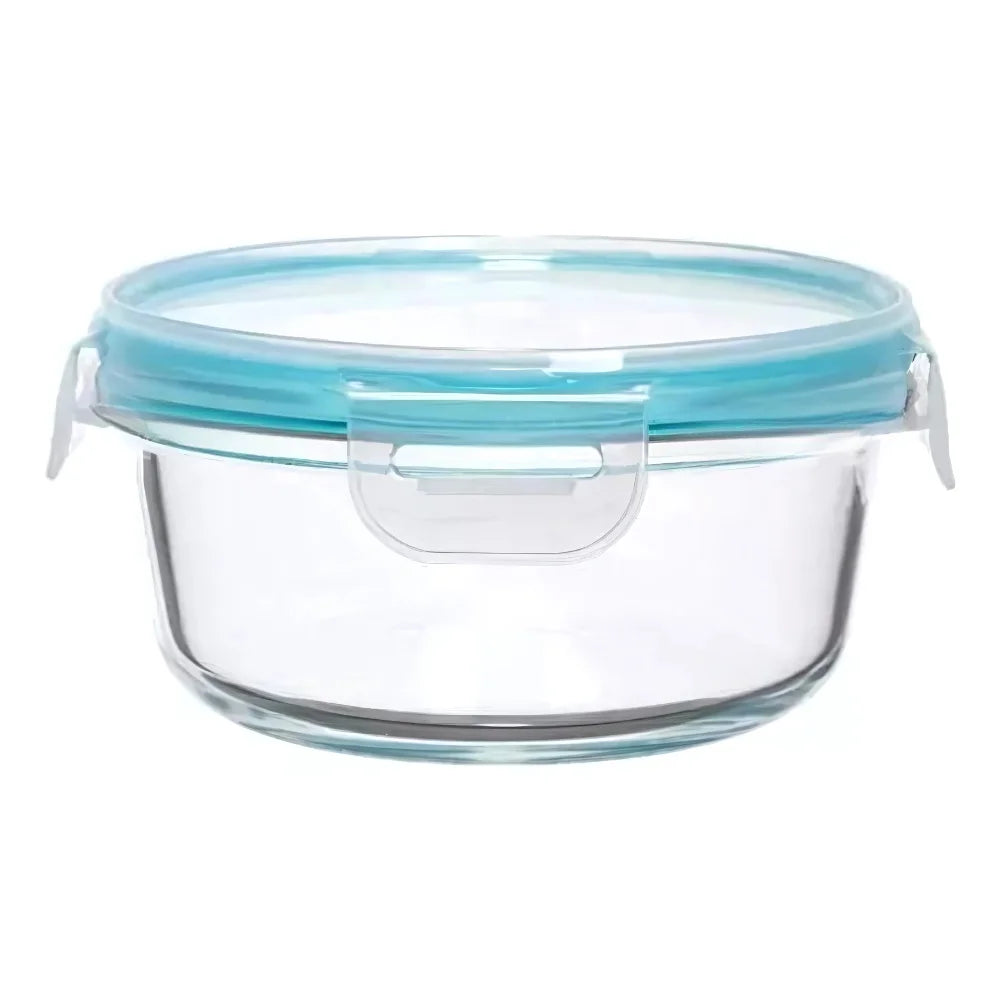 Marmita Redonda de Vidro 400 mL – Hermética, Fit e Resistente ao Calor