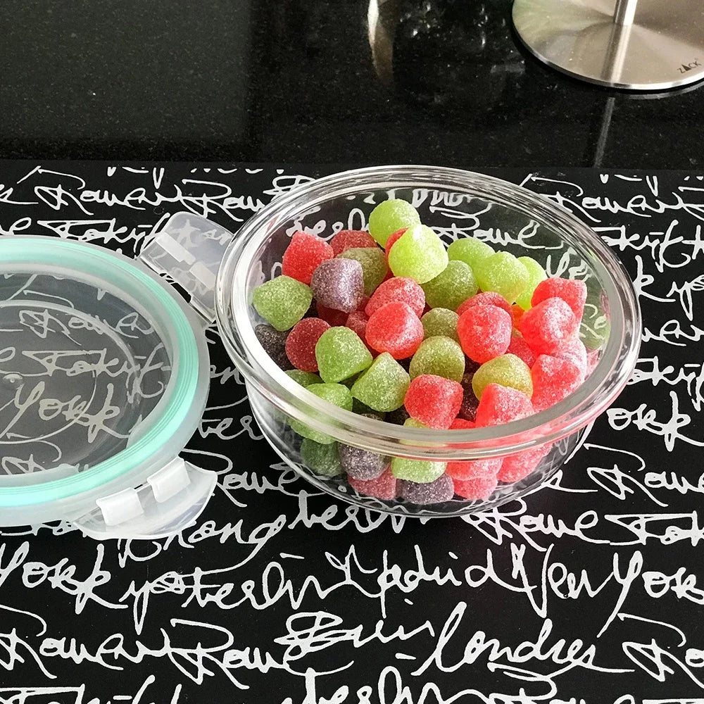 Marmita Redonda de Vidro 400 mL – Hermética, Fit e Resistente ao Calor