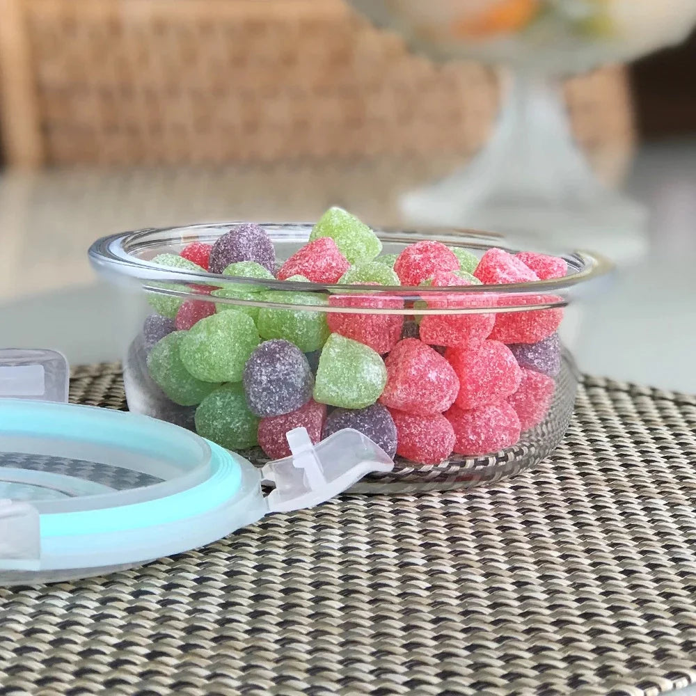 Marmita Redonda de Vidro 400 mL – Hermética, Fit e Resistente ao Calor