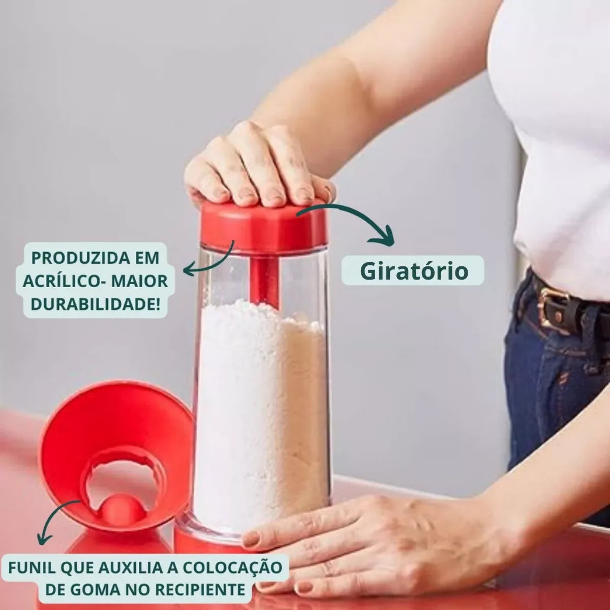 Peneira Polvilhador Multiuso – Tapioca, Farinha, Açúcar e Mais