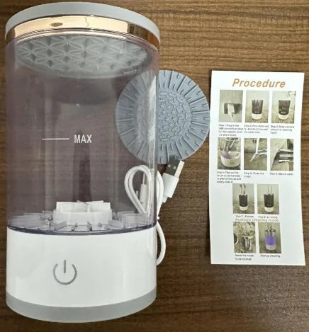 Limpador de Pincel Elétrico USB – Máquina Lavadora de Pincéis de Maquiagem