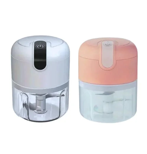 Mini Processador Elétrico de Alimentos Portátil 250 ml – 3 Lâminas, USB, Bivolt