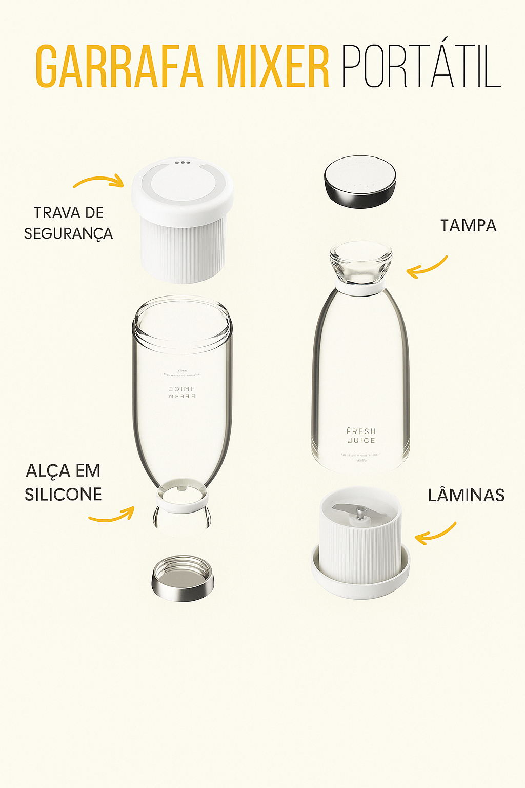 Garrafa Liquidificador Portátil