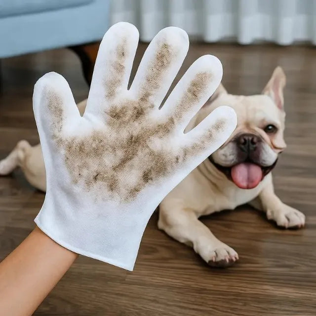 LUVA UMEDECIDA BANHO A SECO PARA CÃES E GATOS