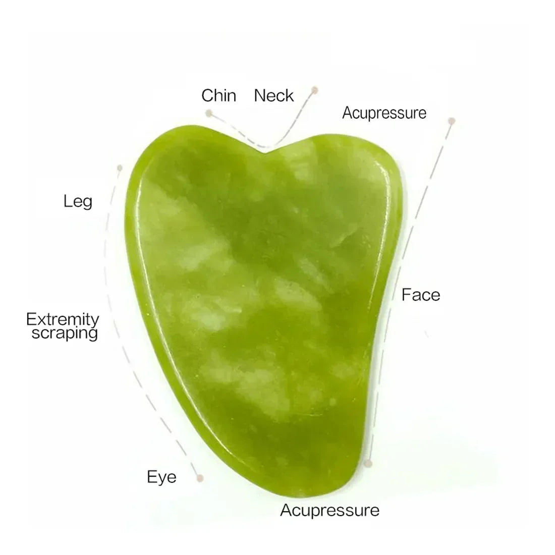Rolo de Jade Natural e Gua Sha - Massageador Facial e Corporal