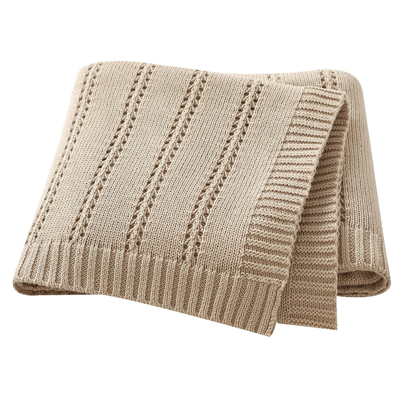 Cobertor Tricotado 100% Algodão – Bebê 90x70cm | Super Macio e Aconchegante