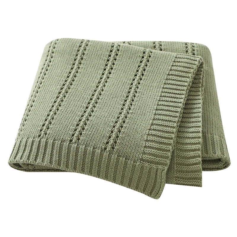 Cobertor Tricotado 100% Algodão – Bebê 90x70cm | Super Macio e Aconchegante