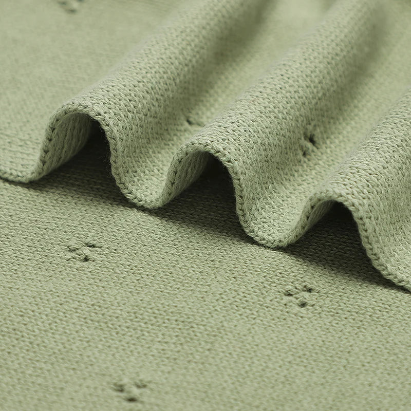 Cobertor Tricotado 100% Algodão – Bebê 90x70cm | Super Macio e Aconchegante