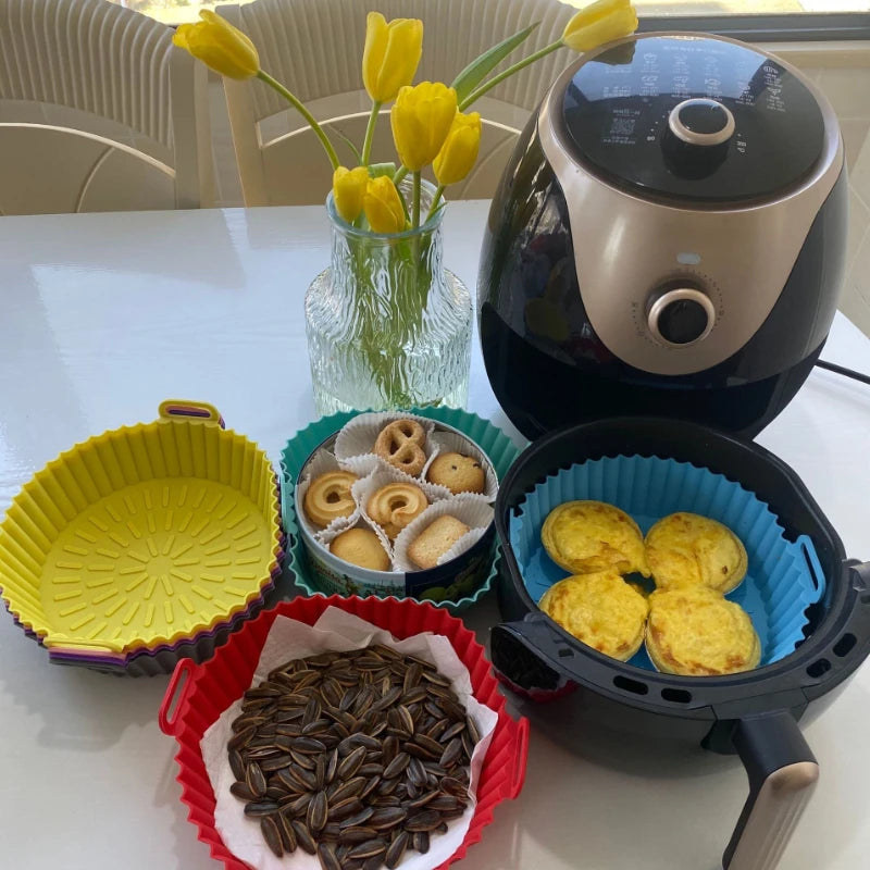 Cesto de Silicone para Air Fryer – Redondo ou Quadrado
