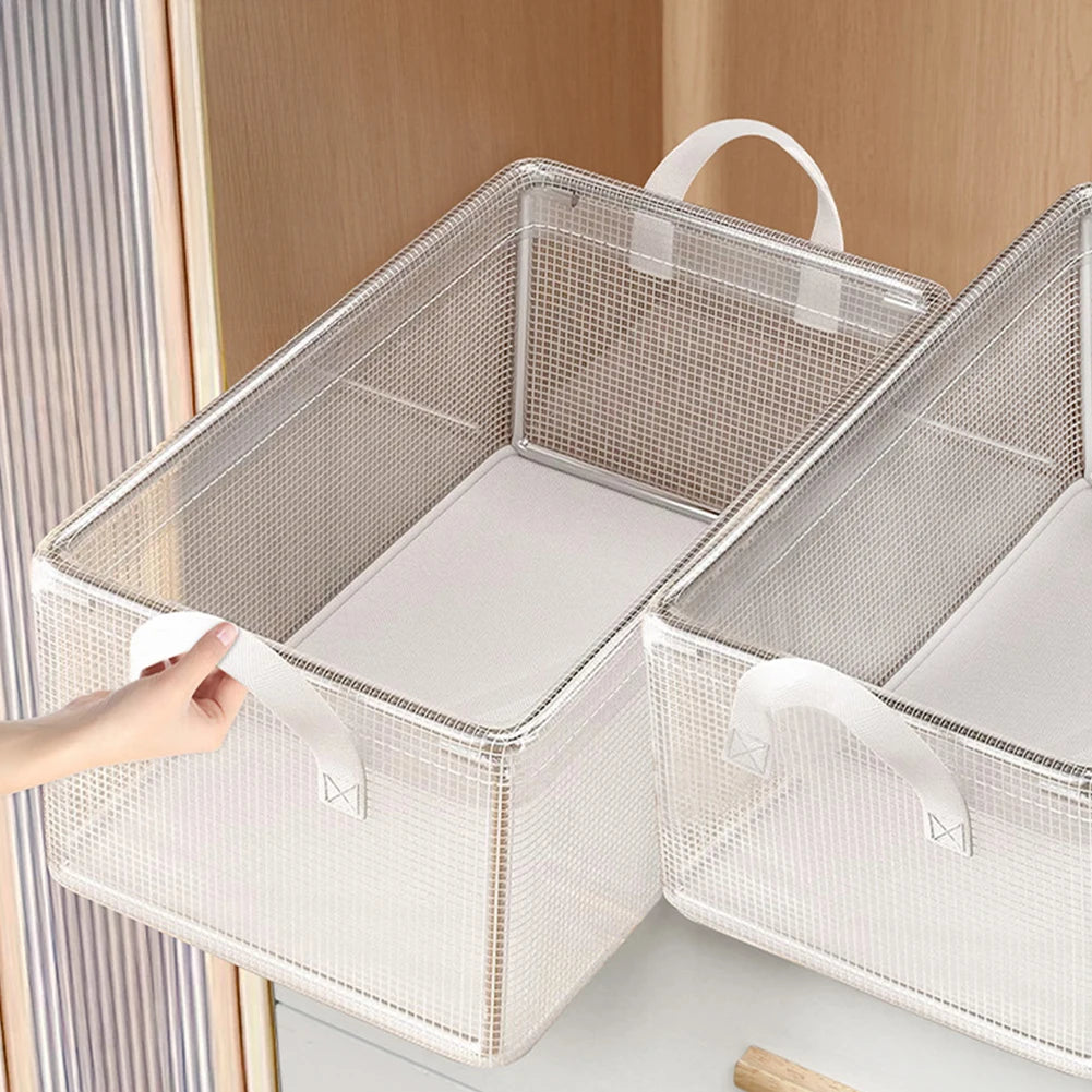 Saco de Armazenamento de Roupas Transparente com Tampa – Dobrável e Anti-Mofo