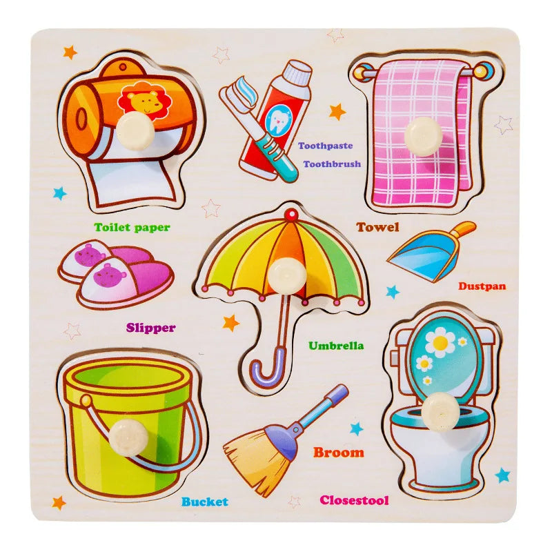 Quebra-Cabeças Montessori em Madeira – Aprendizagem Divertida