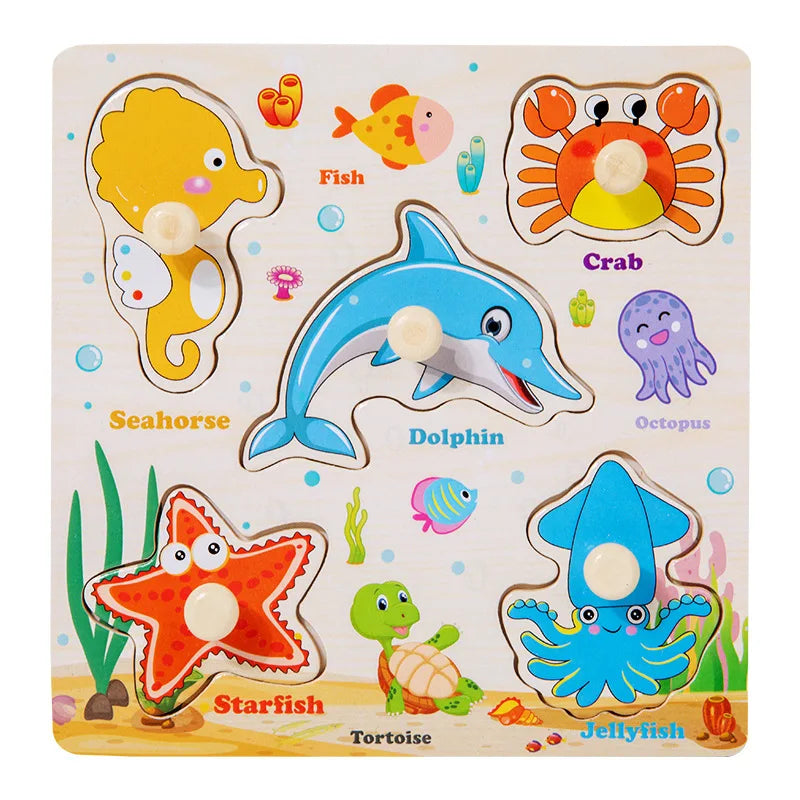 Quebra-Cabeças Montessori em Madeira – Aprendizagem Divertida