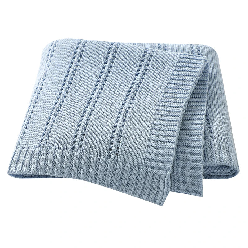 Cobertor Tricotado 100% Algodão – Bebê 90x70cm | Super Macio e Aconchegante