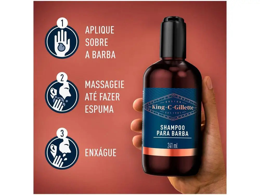 Shampoo para Barba Gillette King C 241ml