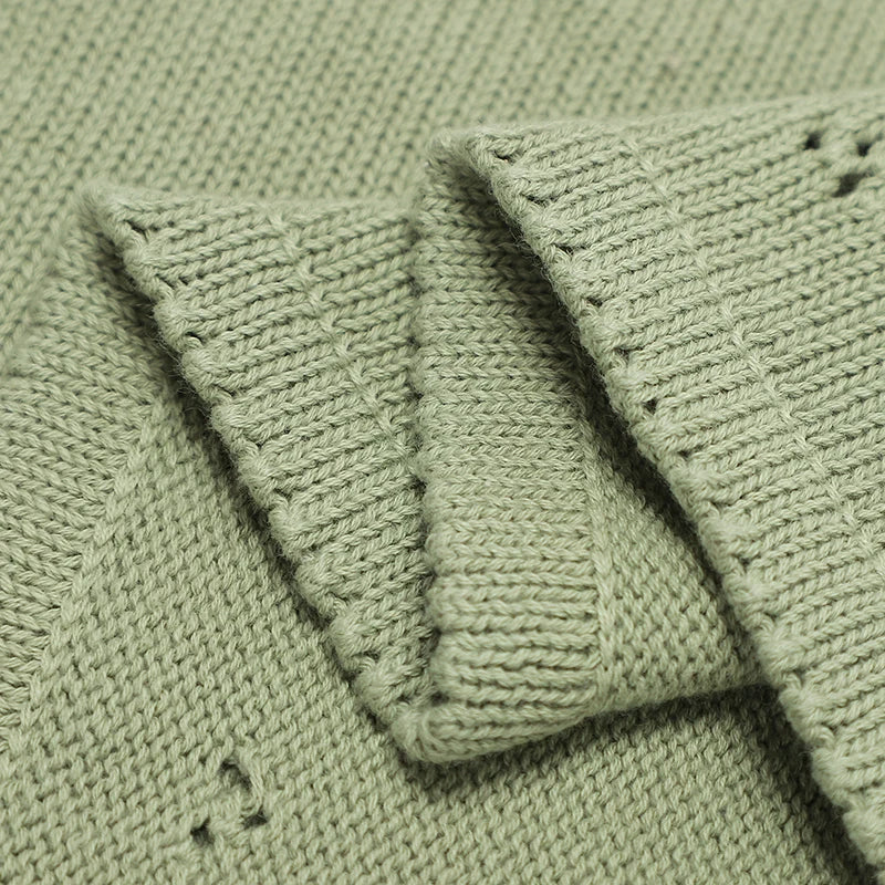 Cobertor Tricotado 100% Algodão – Bebê 90x70cm | Super Macio e Aconchegante