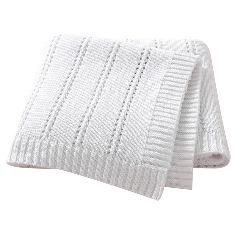 Cobertor Tricotado 100% Algodão – Bebê 90x70cm | Super Macio e Aconchegante