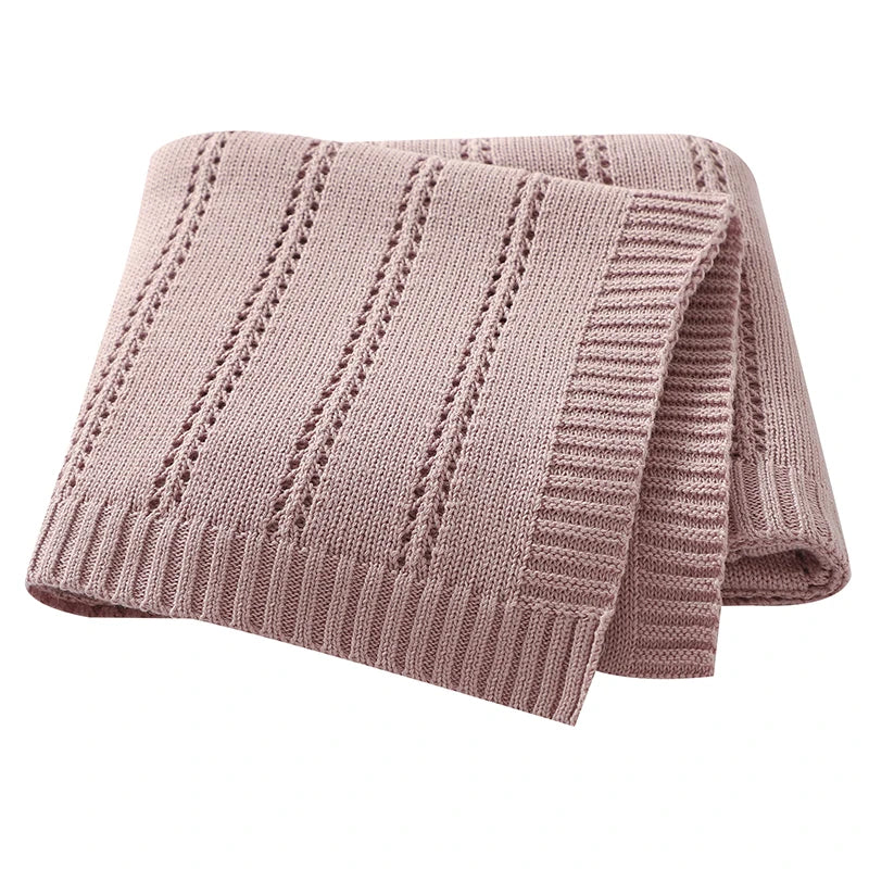Cobertor Tricotado 100% Algodão – Bebê 90x70cm | Super Macio e Aconchegante