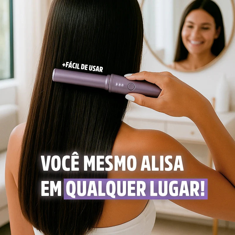 Pente Alisador de Cabelo 5 em 1 Sem Fio